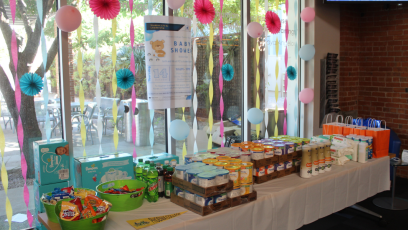 Image of Baby Shower Table at Student Life 