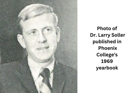 Former Phoenix College theater professor Dr. Larry Soller in PC's 1969 yearbook