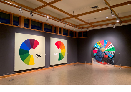 Installation View of Scott Avett's work at Greenville Museum of Art