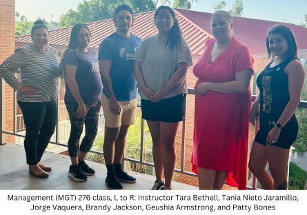 Phoenix College instructor Tara Bethell with the Spring 2023 Management 276 class
