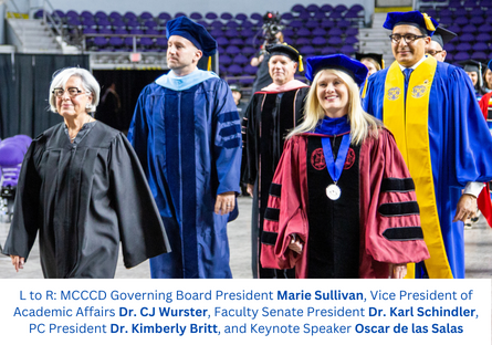 MCCCD and PC leaders and Keynote speaker Oscar de las Salas 
