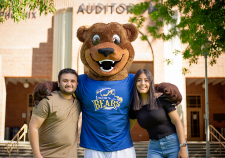 Dream.US Scholarship - photo of two students with Bumstead PC Mascot