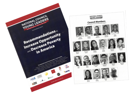 Cover and Council Member page of National Council of Youth Leaders and Opportunity Youth United (of which Garcia is a co-founder)