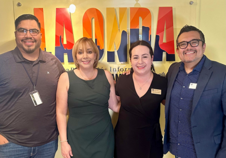 Alfredo H., Paula C. and Ramon C. with Maria Teresa Bonilla