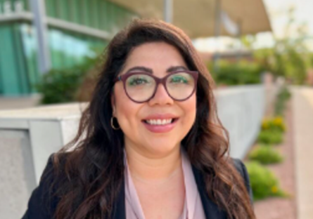 Former Phoenix College student Athena Sanchez has returned to Phoenix College as an adjunct faculty member in Communication. 
