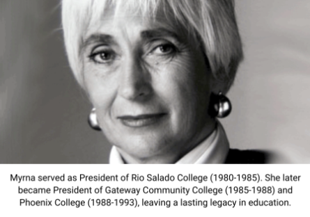 Myrna Harrison, President of Phoenix College, 1988 to 1993.