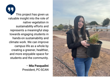 PC student Mia Pasqualini is President of the Sustainability and Climate Action Network (PC-SCAN)