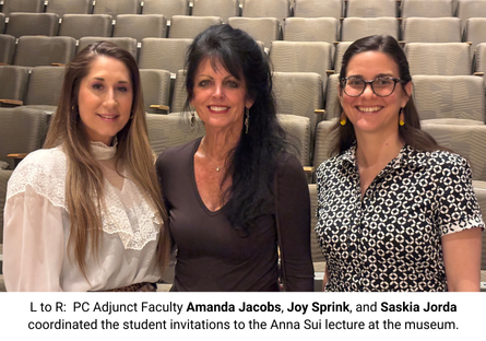 Phoenix Adjunct Faculty Amanda Jacobs and Joy Sprinkfrom Fashion Design and Saskia Jorda from the Art department at the Phoenix Art Museum for the conversation with Anna Sui