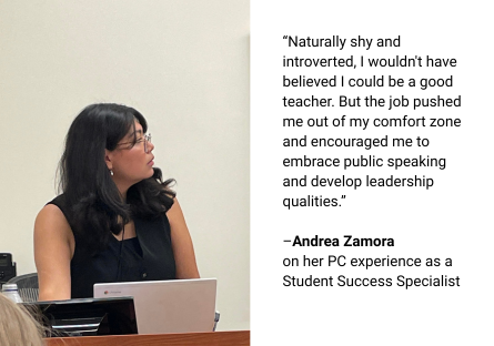 Andrea Zamora found the confidence to be a teacher in her Phoenix College experience of being a Student Success Specialist