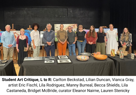 Artist Eric Fischl and curator Eleanor Nairne met with Phoenix College art students for a critique of their work. 