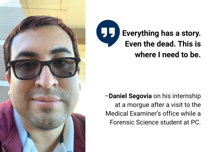 Daniel Segovia ruminates on his internship at a morgue after a visit to the Medical Examiner's office.  