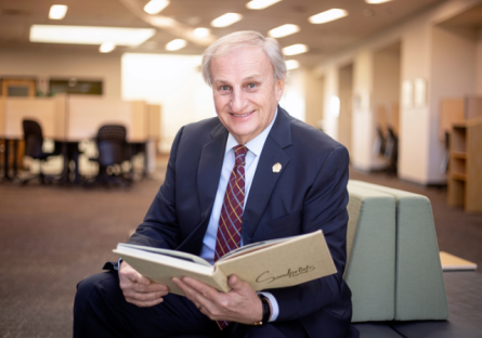 Peter Banko reading PC 1964 Sandprints Yearbook