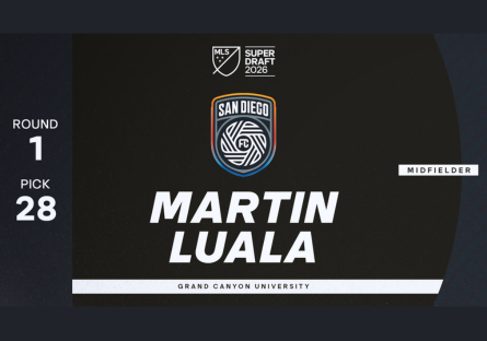 Martin Luala was the 28th pick in the first round of the Major League Soccer draft by San Diego FC 