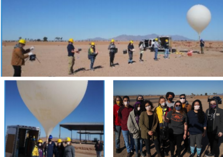 Students on the PC NASA Ascend Team launching atmospheric balloon