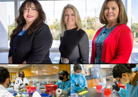 Dean Maria Reyes, Vice President Dr. Kimberly Britt, Grant Coordinator, Catherine Mayorga are Principal Investigators