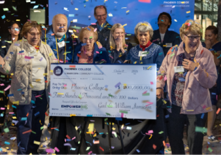 The Jamieson’s generous gift of $200,000 is the inaugural donation to Phoenix College – as part of the Maricopa Community College District’s three-year EmpowerED for Student Success Campaign.