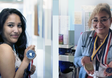 Two Phoenix College Students, Brittany Spears, and Pocahontas Daniels, received the All-Arizona Award for Academic Excellence