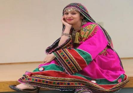 Woman in cultural outfit