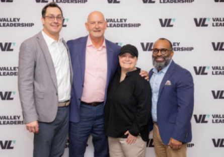 Dave Brown, VL CEO, Brian Spicker, 74th Man of the Year, Angela Hughey, 74th Woman of the Year, Koran Hardimon, VL Board Chair